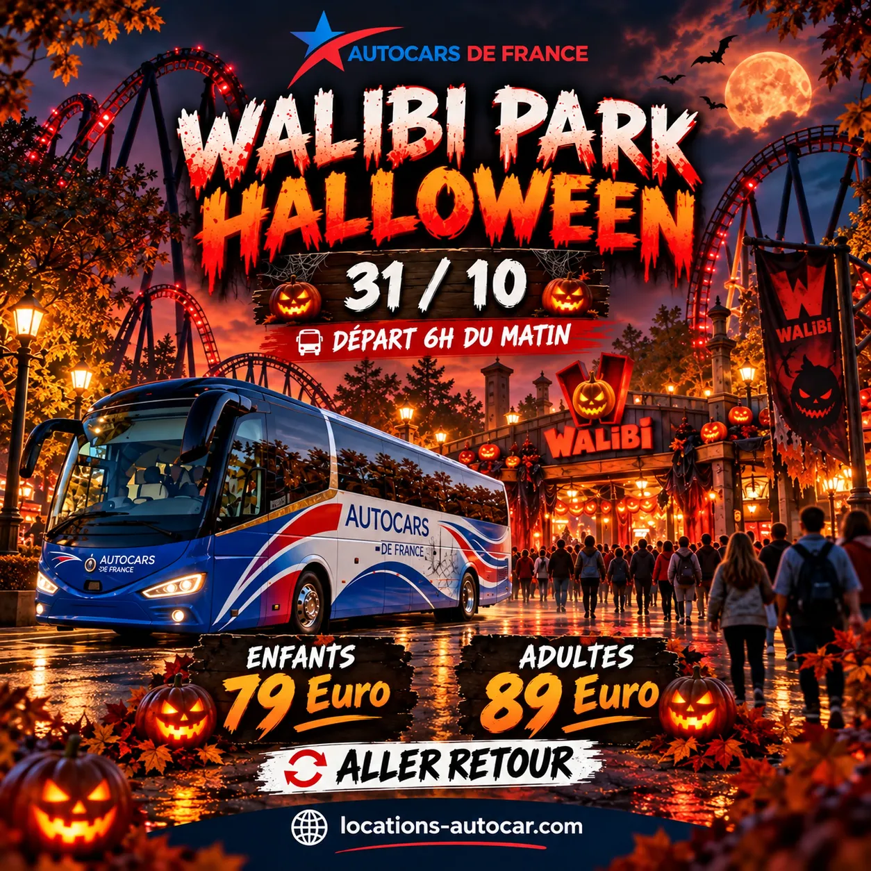 Excursion d'Halloween au parc Walibi